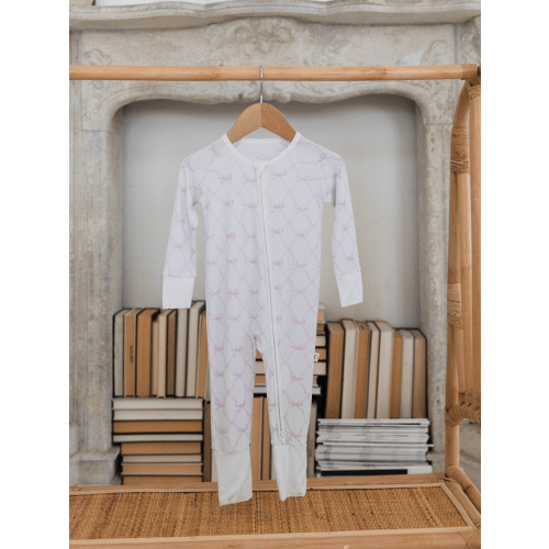 Zippered Romper in Pretty in Pink