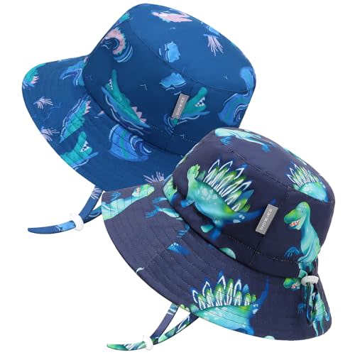 Otoyzy Baby Sun Hat Wide Brim Sun Protective Toddler Kids Beach Bucket Hat Summer for Boys 0-5T