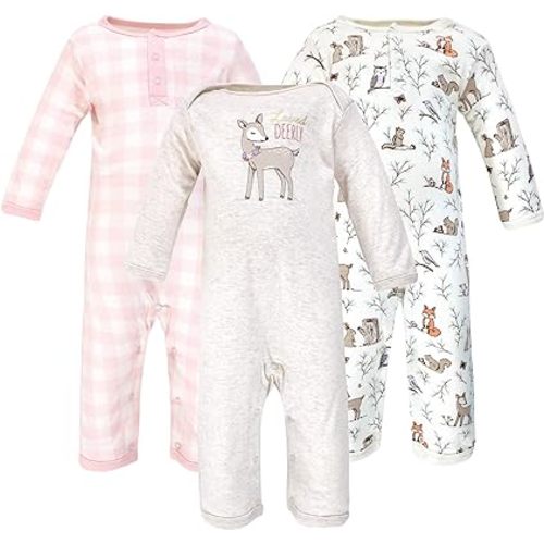 Hudson Baby baby-girls Cotton Coveralls
