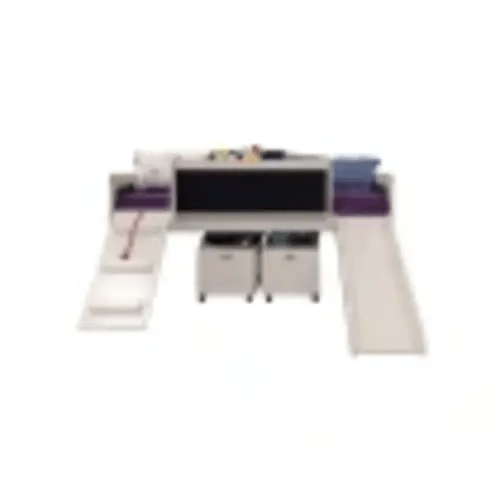 Donco Trading Co Art and Play Dark Gray Twin Low Loft Bed