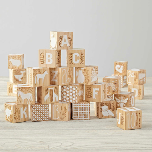 Crate & Kids Etched Wooden Blocks