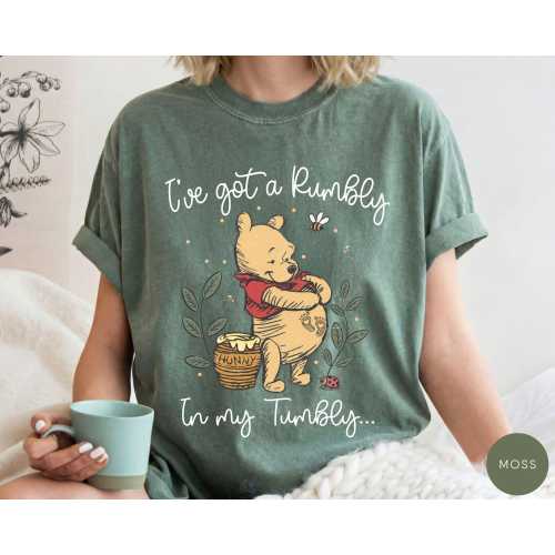 Comfort Colors® Winnie the Pooh Pregnancy Reveal Shirt, Mommy To Bee Tumbly Tee, Disney Mom Gift, Cute Mom Outfit, Mothers Day Gifts