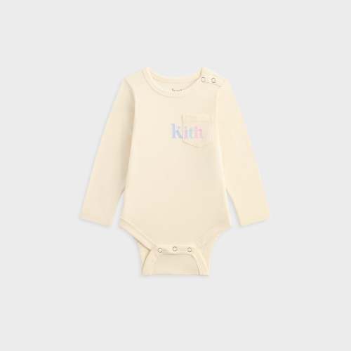 Kith Baby Long Sleeve Quinn Bodysuit - Silk