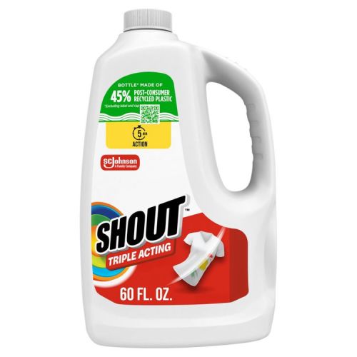 Shout Triple-Acting Laundry Stain Remover Refill - 60 fl oz: Bleach-Free, Phosphate-Free, Fresh Scent