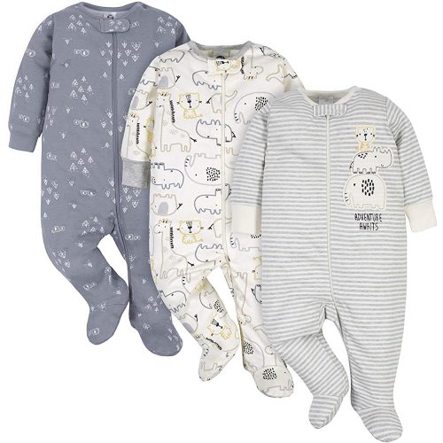 Gerber Baby Boys' 3-Pack Organic Sleep 'N Play