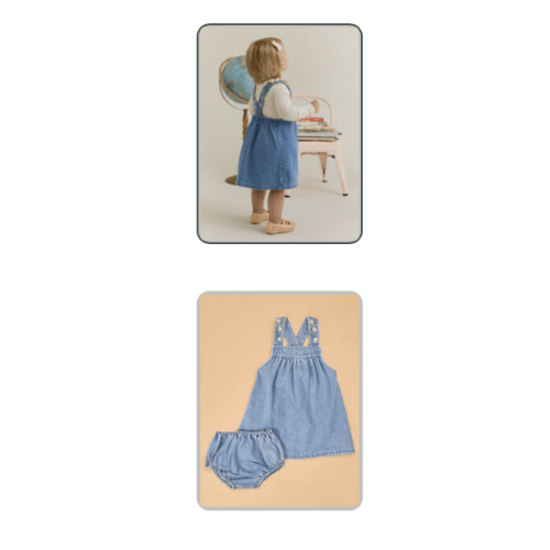 Lorelai Embroidered Denim Dress