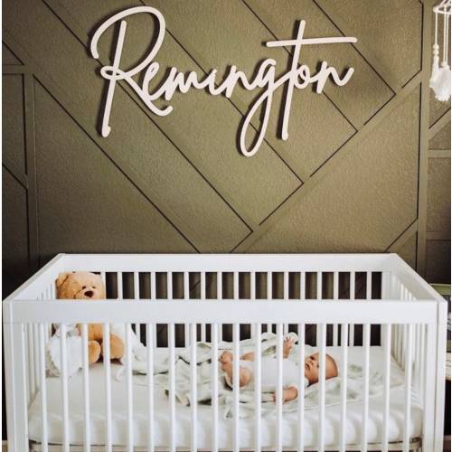 Custom Name Sign Personalized Wooden Name Sign for Nursery Wall Decor Wood Letters Baby Nursery Name Sign Wooden Sign Baby Name Sign