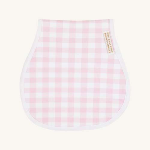 Burp Cloth - Palm Beach Pink Gingham & Worth Avenue White