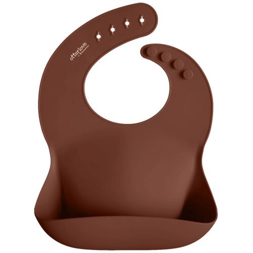 Single Silicone Bib – Chestnut - otterlove by Platinum Pure | Premium Platinum Silicone Products for Babies & Toddlers