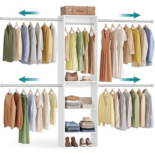 SONGMICS Closet System, Customizable Walk-In Closet Organizer System