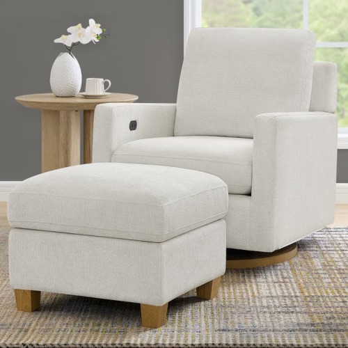 Thomasville Arland Park Swivel Glider Chair with Storage Ottoman | Costco
