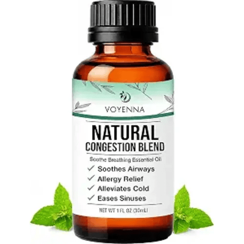 Essential Oil Breathe Blend for Diffuser, Humidifier, Aromatherapy & Rub with Peppermint & Eucalyptus Oils | for Headache, Allergy & Congestion