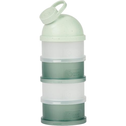 Babymoov Babydose Formula Dispenser On-The-Go, BPA-Free Baby Formula and Snack Container, Travel Essential, 4 Airtight Compartments, XL Capacity, Ergonomic, Dishwasher-Safe, Made in France, Green