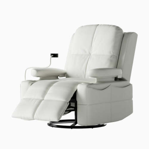 Lullapod Nursery Recliner with Adjustable, Swivel & Lift-Up Armrests