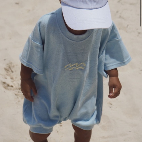 Terry Romper- Sky Blue