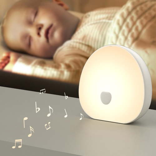 Touch Control Night Light, Soft Rechargeable Kids Nightlight Lamp, 10 Soothing Sounds, 3 Color Temperatures, Timer, Portable Sleep Aid for Infant, Breastfeeding, Yoga