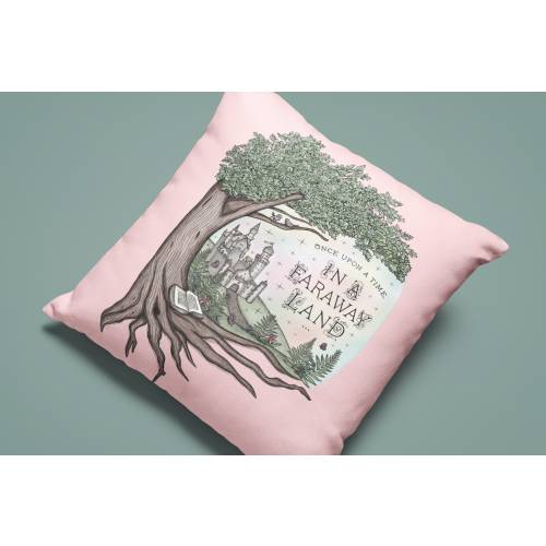 In A Faraway Land | Fantasy / Book / Magic Castle / Fairytale | Premium Pillow