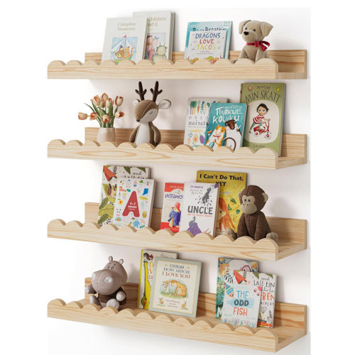 Dovecove Floating Shelves, 4 Pack, Wood | Wayfair