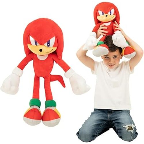 Sonic The Hedgehog Anime Knuckles The Echidna Kids Bedding Super Soft Plush Cuddle Pillow Buddy, One Size, (Official Sega Sonic Product)
