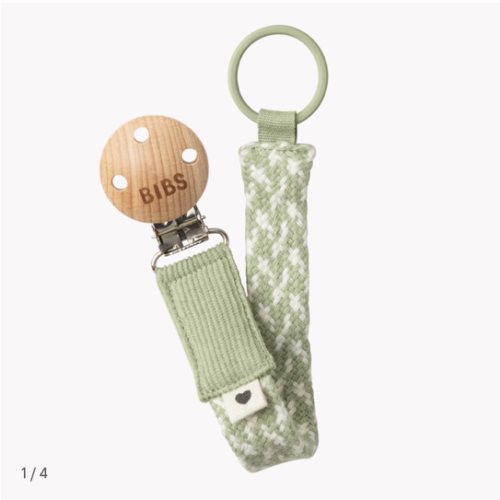 BIBS Pacifier Clip - Sage/Ivory: Safe and Stylish – Bibsworld store US