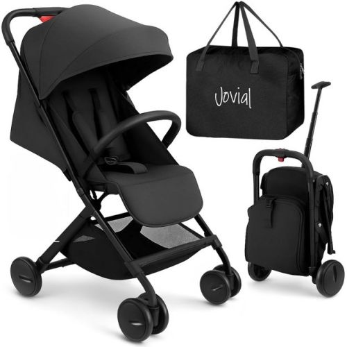 Jovial Lightweight Baby Stroller – Folding Travel Stroller with Reclining Seat - JPC20BK