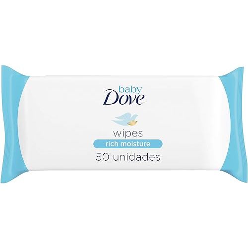 Dove Baby Wipes Rich Moisture,50 Count (Pack of 6)