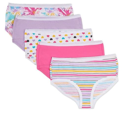 Memoi 5 Pair Girls "Shine Bright" 100% Cotton Brief Panties