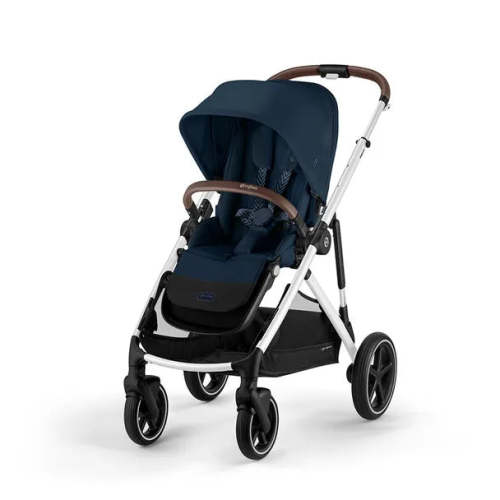 Gazelle S 2 Stroller - Silver Frame with Ocean Blue Seat