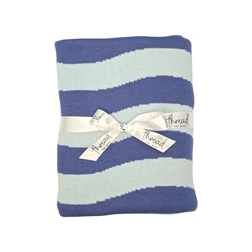 The Little Ripple Blanket - 100% Organic Cotton Baby Blanket, American Made, 30x40in - Bassinet, Crib, Stroller - Gift Registry Baby Shower for Newborns and Kids