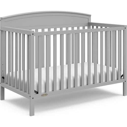 Graco Benton 5-in-1 Convertible Crib (Pebble Gray) – GREENGUARD Gold Certified, Converts from Baby Crib to Toddler Bed, Daybed and Full-Size Bed, Fits Standard Full-Size Crib Mattress