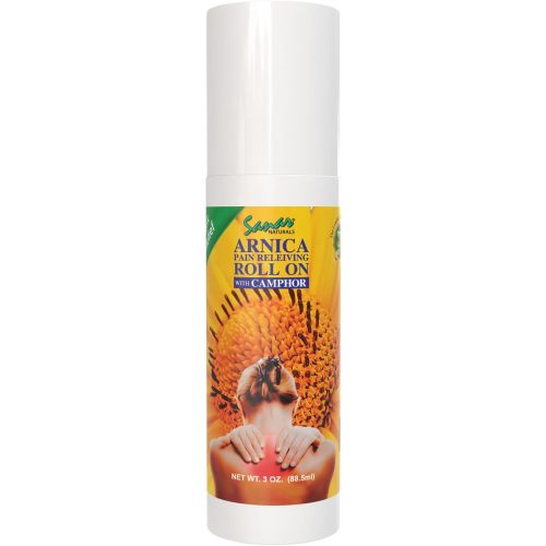 Sanar Naturals Arnica Roll On | Fast Acting Cooling Relief with Menthol Camphor & Arnica Montana | for Muscles, Joints, Back, Neck & Knees | Non Greasy Muscle Rub, 3 oz