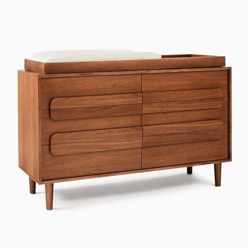 Gemini 6-Drawer Wide Dresser with Removable Topper (56")