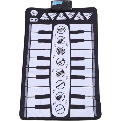 Children Multifunctional Early Education Piano Mat with Multiple Musical Instruments Crawling Piano Blanket Toy for Kids Baby Toddlers Playtime Learning