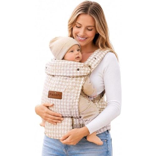 Baby Carrier - Ergonomic, Cozy and Lightweight Carrier for 7-45lbs, Effortless to Put On, Ideal for Hands-Free Parenting, Enhanced Lumbar Support, Pure Hug for Infant to Toddler,Mobile Holder