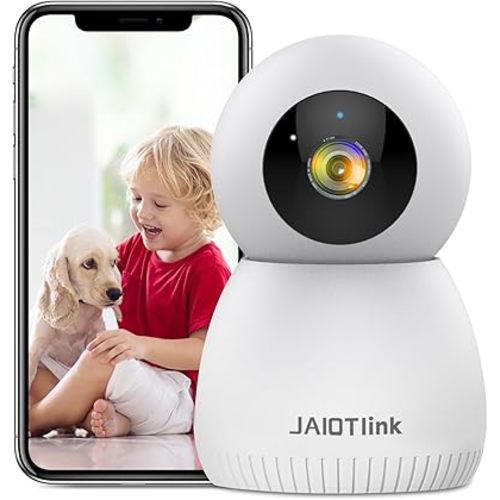 2K Indoor Camera for Home Security & Baby Monitor, WiFi Pet Camera with App, 2.4G/5G, 360° Pan&Tilt, Night Vision, Motion Detection, 2-Way Audio, SD/Cloud Storage, Compatible with Alexa