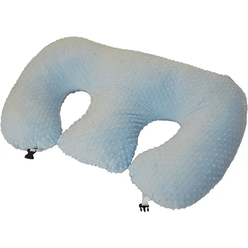 Twin Z Pillow Blue - Breastfeeding, Bottlefeeding, Tummy Time, Reflux, Support and Pregnancy! No Foam! The Ultimate Baby Essentials! The Best in Twins Baby Gear!