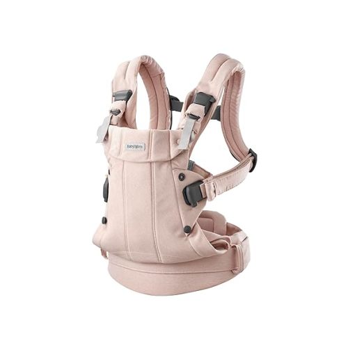 BabyBjörn Baby Carrier Harmony, Light Pink, Woven Mélange | 3-in-1 Ergonomic Baby Carrier; Newborn, Facing-in, Outward-Facing, and Back Carrying Positions Supported (7-40 lbs), Newborn to Toddler