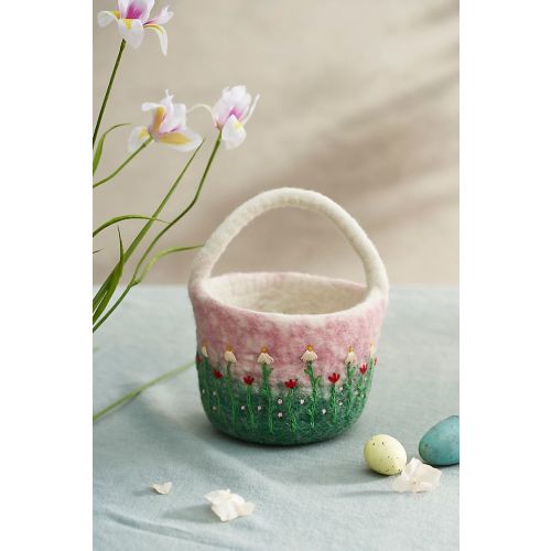 Felted Flower Basket
