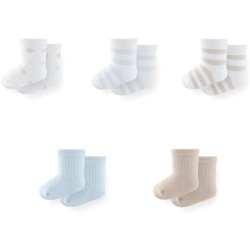 Unisex Baby Boy Girl Socks 5 Pack Ankle Crew Socks Breathable Socks Newborn Accessories Set