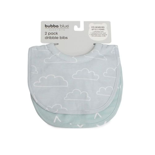 Bubba Blue Dribble Bib 2 Pack Sky & Mint