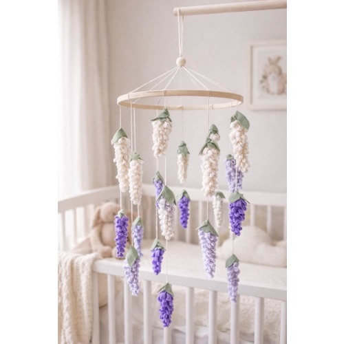 Wisteria Crib Mobile - Flower Baby Mobile - Floral Nursery Decor