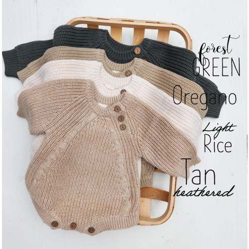 Elliot Knitted Jumper – Olive and Cradle
