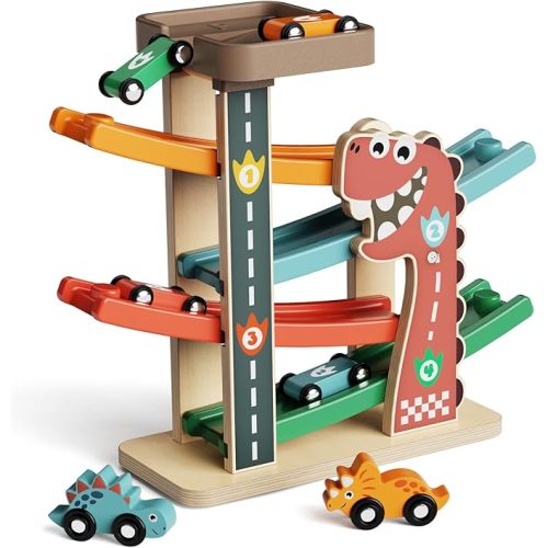 Montessori Toys for 1 Year Old, Car Ramp Track Toy for Toddlers 1-3