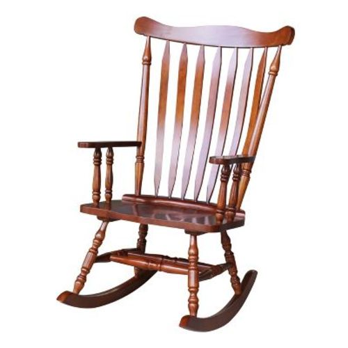 Rocking Chair Solid Wood Cherry - International Concepts: Traditional, Durable, Parawood, Unupholstered