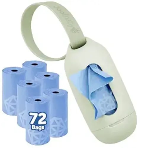 Jool Baby Disposable Diaper Bag Dispenser (Sage) + 6 Refill Rolls (Lavender-Scented) - Attaches to Stroller or Diaper Bag for On-the-Go Convenience
