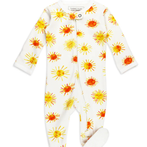 Organic 2-Way Zipper Footie in Suns Preemie-NB