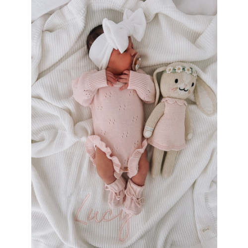 POINTELLE FRILL ROMPER - BABY PINK – Petite Co au