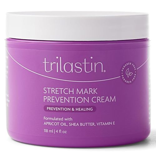 Trilastin Stretch Mark Cream for Pregnancy – Hydrating Belly Cream for Pregnant Women- Shea Butter & Vitamin E, Paraben Free, No Added Fragrances - Maternity Body Lotion for Belly, Hips, Thighs – 4 oz