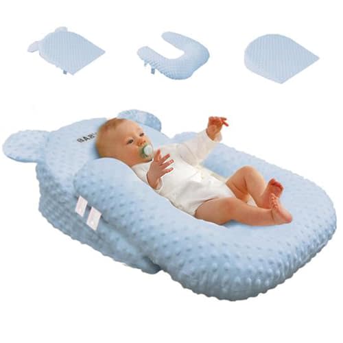 Eofnengsohio Baby Feeding Pillow, Adjustable Nursing Pillow for Newborn & Infants for Breastfeeding and Bottle Feeding(Blue, One Size)
