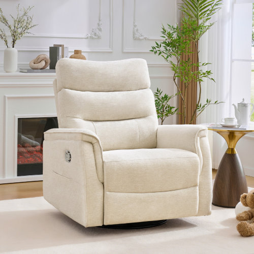 Latitude Run® Modern Swivel Glider With Tufted Back,Armchair & Reviews | Wayfair